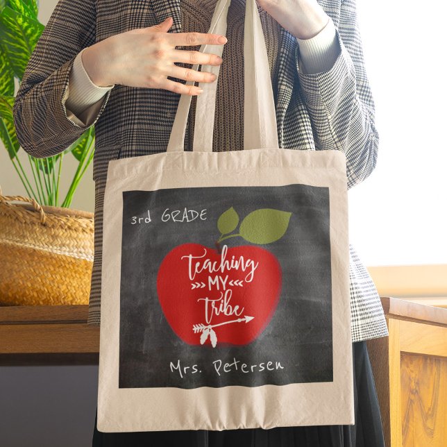 Bolso De Tela Enseñando mi apreciación del profesor de manzanas  (Subido por el creador)