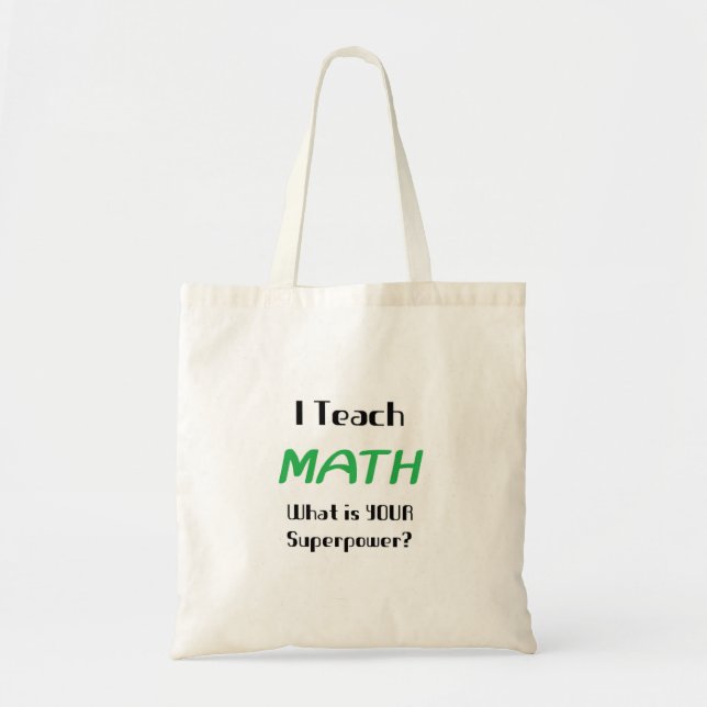 Bolso De Tela enseñanza de matemáticas (Frente)