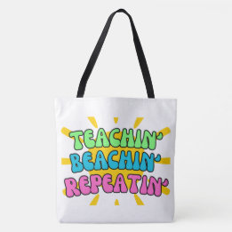Bolso De Tela Enseñanza, playa, repetición con sol