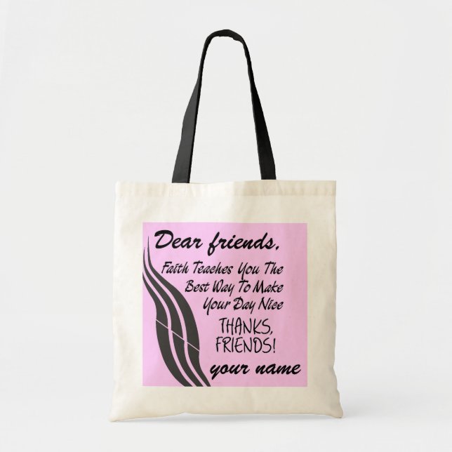 Bolso De Tela Enseñanzas de fe - (Frente)