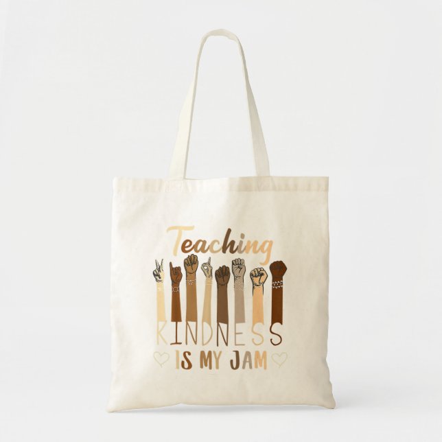 Bolso De Tela Enseñar Amabilidad Es Mi Conciencia Del Autismo De (Frente)