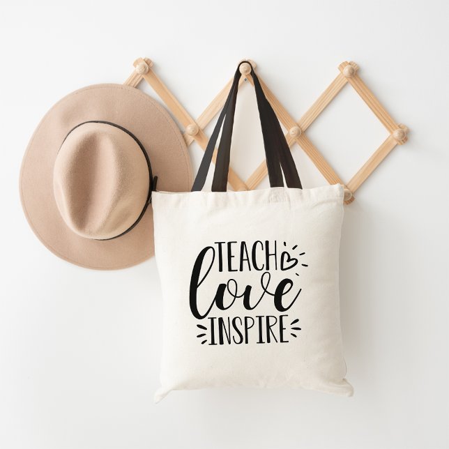 Bolso De Tela Enseñar, amar, inspirar | Profesora (Subido por el creador)