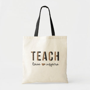 Bolso De Tela Enseñar amor e inspirar aprecio del profesor a la