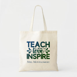Bolso De Tela Enseñar amor inspira regalo para los profesores