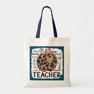 Bolso De Tela Enseñar amor inspirar leopardo de la impresión App