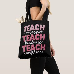 Bolso De Tela Enseñar Educación de Vida de Maestra Linda Inspira