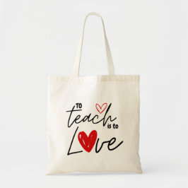Bolso De Tela Enseñar es amar al profesor personalizado