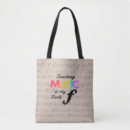 Bolso De Tela Enseñar música es mi humor de profesor de música F