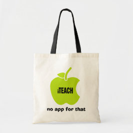 Bolso De Tela Enseñar. No hay aplicación para eso. Manzana verde