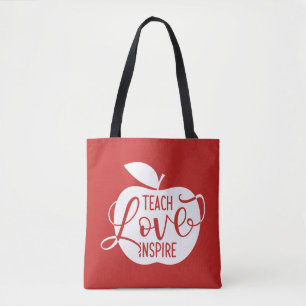 Bolso De Tela Enseñe al amor inspiran