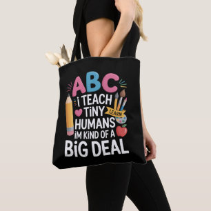 Bolso De Tela Enseño a Humanos Pequeños Agradecimiento a los Mae