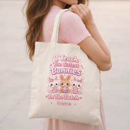Bolso De Tela Enseño a los conejitos más lindos del prado