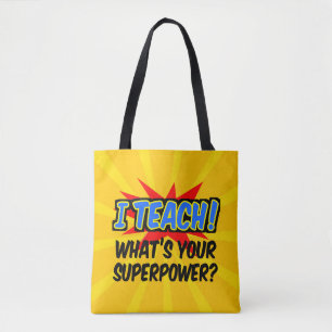 Bolso De Tela Enseño cuál es tu superhéroe maestro