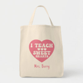 Bolso De Tela Enseño El día de San Valentín de corazón dulce