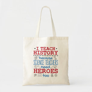 Bolso De Tela Enseño Historia Estudios Sociales Héroes Docente