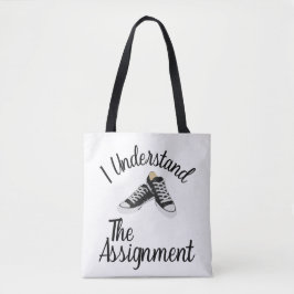 Bolso De Tela Entiendo el regalo de la concentración azul del vo