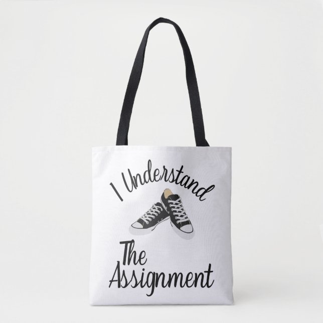 Bolso De Tela Entiendo el regalo de la concentración azul del vo (Anverso)