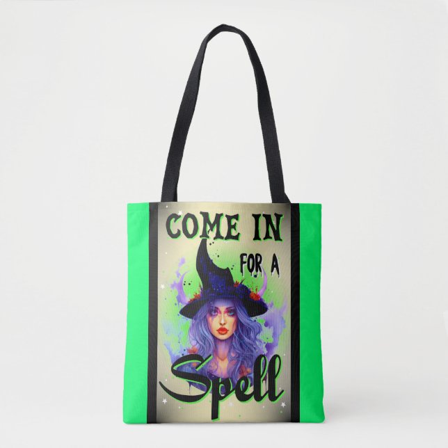 Bolso De Tela Entra a un Spell _ Halloween (Anverso)