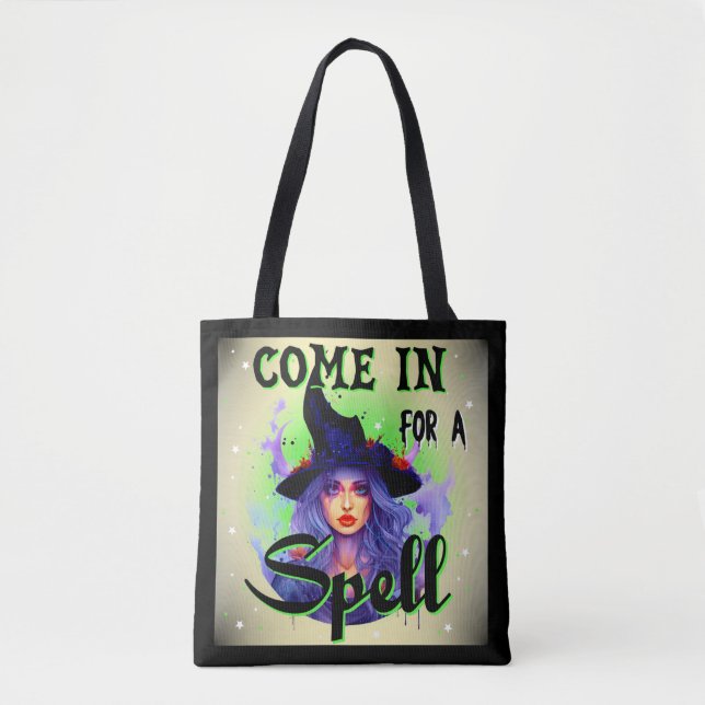 Bolso De Tela Entra a un Spell _ Halloween (Anverso)