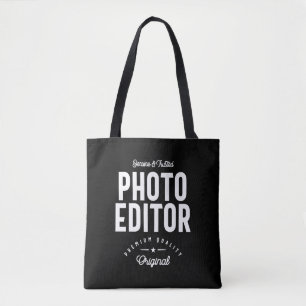 Bolso De Tela Entrega de títulos de trabajo del editor de fotos