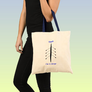 Bolso De Tela Entrenador de carreras a cargo del eslogan