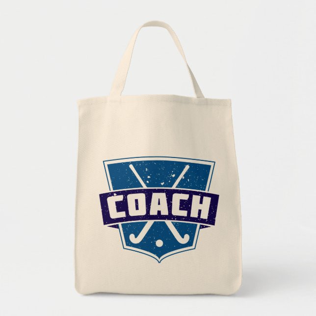 Bolso De Tela Entrenador de hockey sobre hierba Tote Bag (Frente)