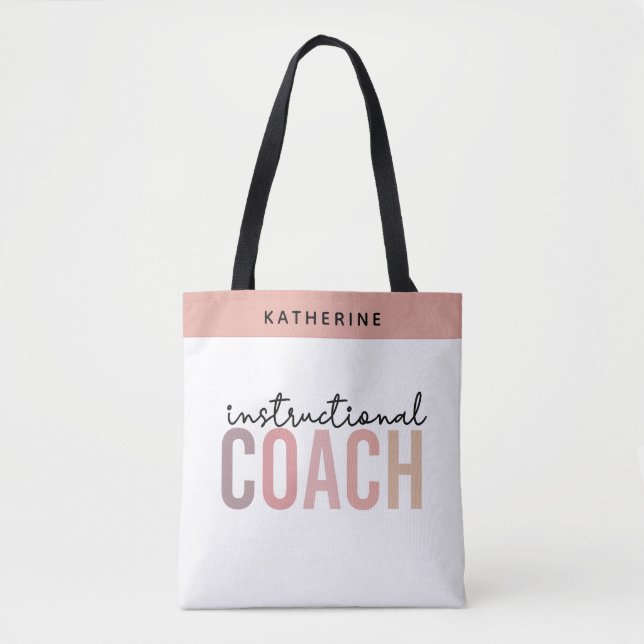 Bolso De Tela Entrenador de instrucción personalizado - Regalos  (Anverso)
