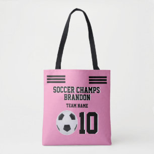 Bolso De Tela Entrenador deportivo personalizado rosa moderno