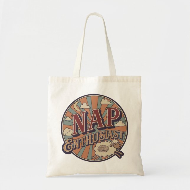 Bolso De Tela Entusiasta de las Siestas (Frente)