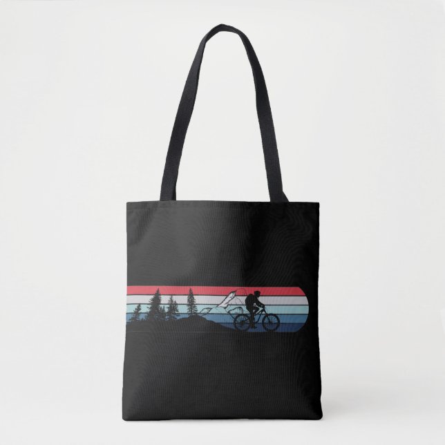 Bolso De Tela entusiasta del ciclismo de montaña (Anverso)