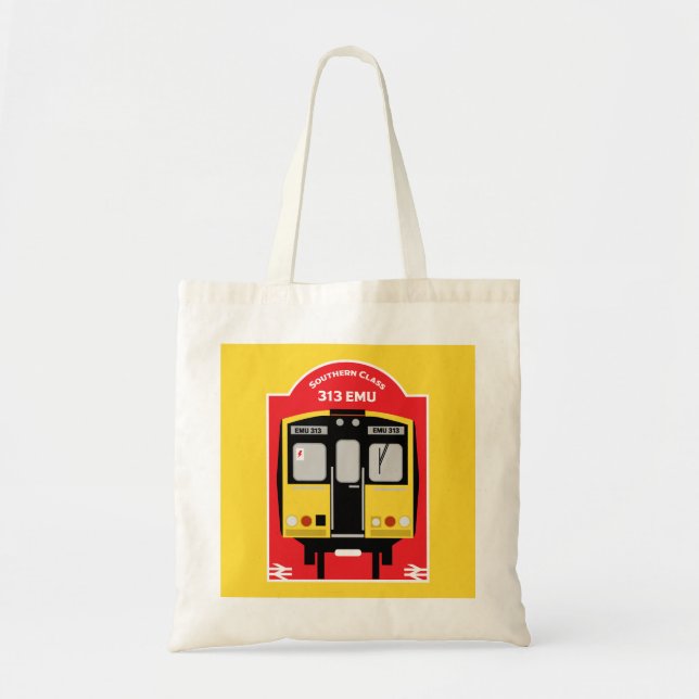 Bolso De Tela Entusiasta del tren ferroviario británico (Frente)