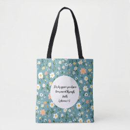 Bolso De Tela Ephesians 2:8 Christian Tote Bag