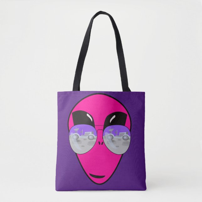 Bolso De Tela Epic Shades Alien Head Fun Personalizado (Anverso)