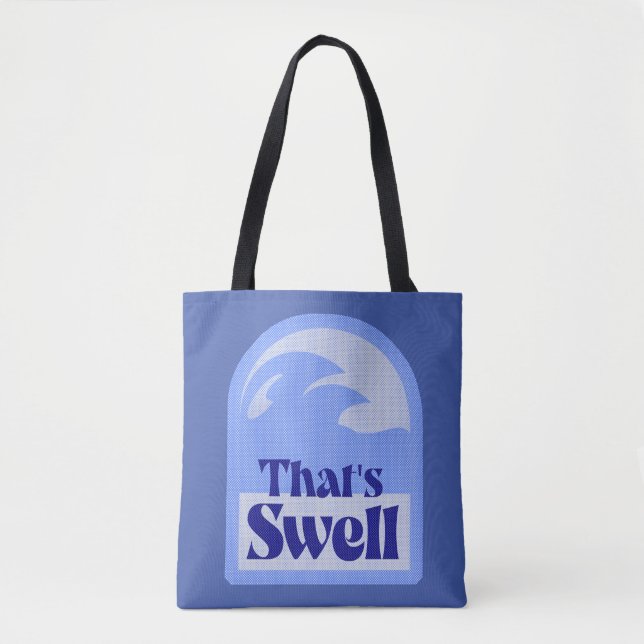 Bolso De Tela Epic Totalmente Wave Wave Retro Vibes Surf (Anverso)