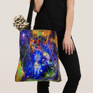 Bolso De Tela Epsilon de gato cósmico