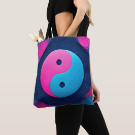 Bolso De Tela Equilibrio geométrico: patrón vibrante de Yin Yang