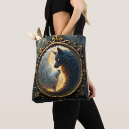 Bolso De Tela Equilibrio Lunar – Donde las Sombras Abrazan la Lu