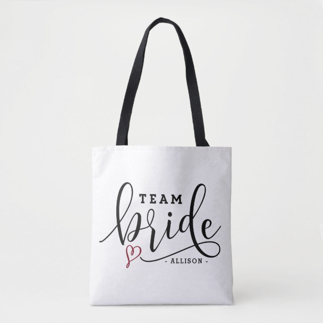 Bolso De Tela Equipo de caligrafía moderna bonito novia personal (Anverso)