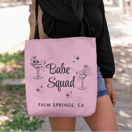 Bolso De Tela Equipo de Chicas Rosa Fiesta de Despedida de Solte