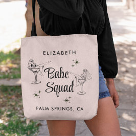 Bolso De Tela Equipo de Chicas Rosa Fiesta de Despedida de Solte