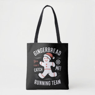 Bolso De Tela Equipo de correr de pan de jengibre Humor de Navid