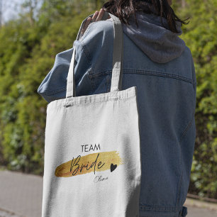 Bolso De Tela Equipo de la Novia Moderno y Elegante Personalizad