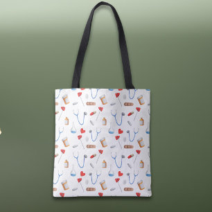 Bolso De Tela Equipo de Médica o enfermería con patrones