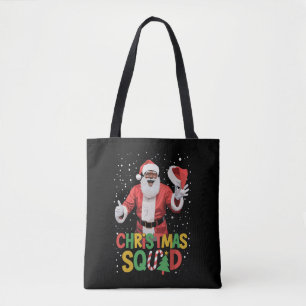 Bolso De Tela Equipo de Navidad de Santa Negro Afroamericano