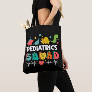 Bolso De Tela Equipo de Pediatría Enfermera Dinosaurio Médico Di