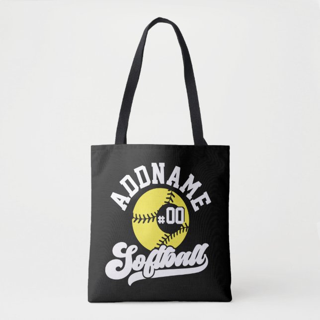 Bolso De Tela Equipo de retro de NOMBRE ADICIONAL para jugador d (Anverso)