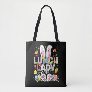 Bolso De Tela Equipo de Señora de la Comida Conejo Divertido