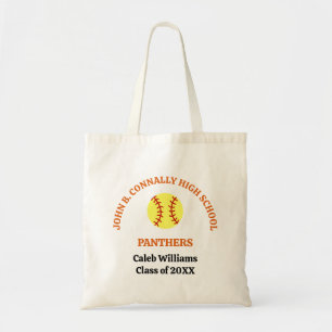 Bolso De Tela Equipo de Softbol de la Escuela Secundaria Orange