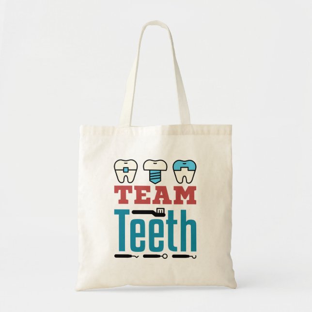 Bolso De Tela Equipo de Teeth Dental Squad Personal Dentienist H (Frente)