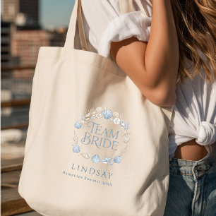 Bolso De Tela ¡Equipo Novia! Elegante Novia de Playa Concha